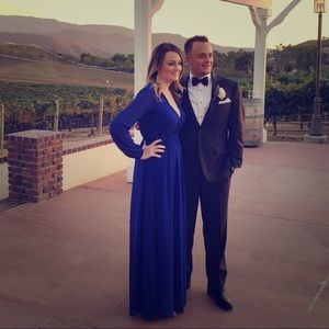 Lulus royal blue maxi dress size small